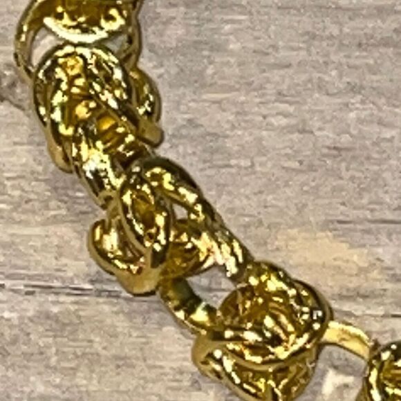 Chain Heavy Bracelet Lobster Claw Clasp Gold Tone 8 1/2” long Classic Chunky - Picture 4 of 6